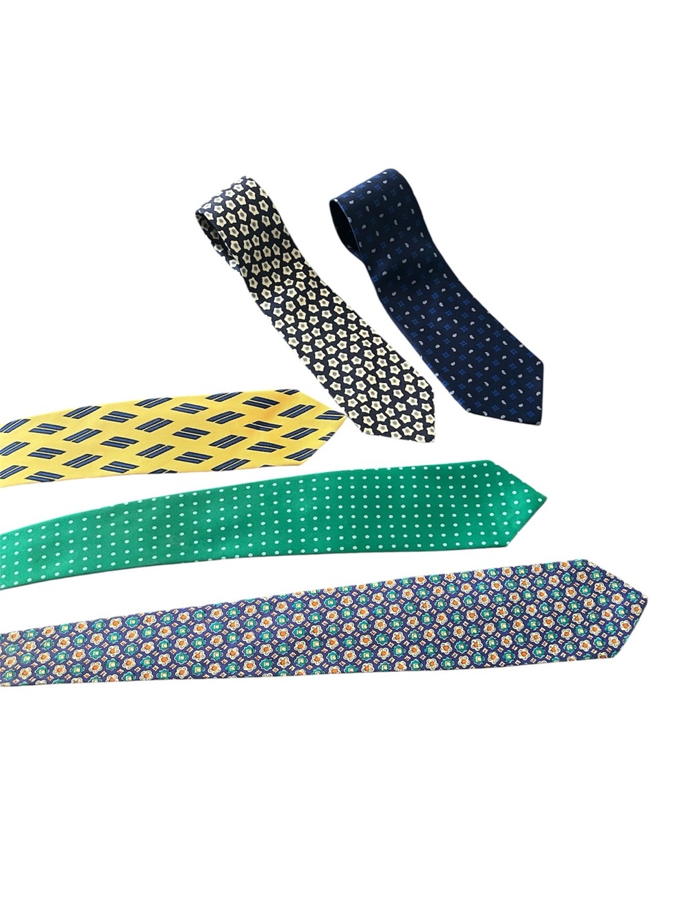 Polo Ralph Lauren Vtg Ties Lot Of 5 100% Silk 56”-60”